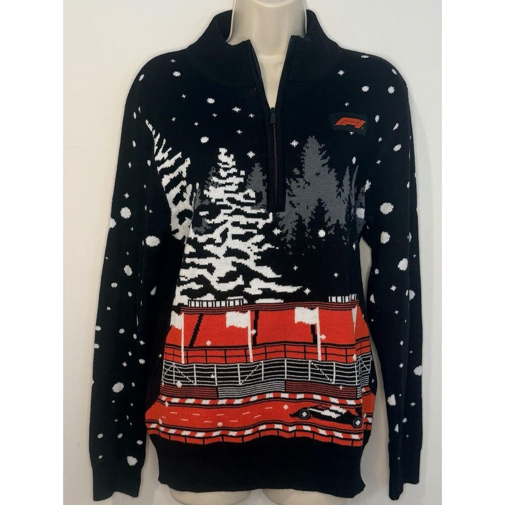 Formula 1 Christmas 1/4 Zip Jumper Size XS EUC!!